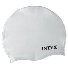 Силиконовая шапочка для плавания Intex размер M 8+, обхват головы ≈ 52-65 см, Белый (IP-167360)