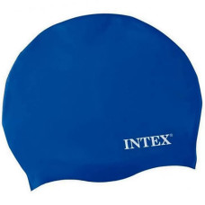 Детская шапочка для плавания Intex универсальная, силикон, размер M, Синий (55991 Blue-RT)