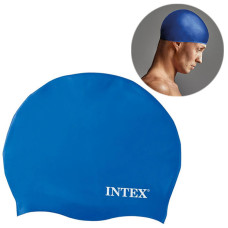 Силиконовая шапочка для плавания Intex, универсальная, Синий (55992-blue-INT)