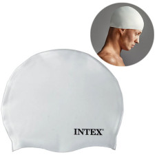 Силиконовая шапочка для плавания Intex, универсальная, Серый (55992-grey-INT)