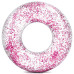 Надувной круг прозрачный с блестками Intex, 107 см, Розовый (56274-pink-INT)