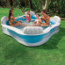 Надувной бассейн с сиденьями Intex 229х229х66 см, шарики 10 шт, тент, подстилка, насос (IP-173370)