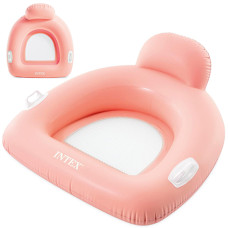 Надувной плот кресло с сеткой Intex, 114x107 см, Коралловый (56801-coral-INT)