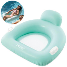 Надувной плот кресло с сеткой Intex, 114x107 см, Бирюзовый (56801-turquoise-INT)