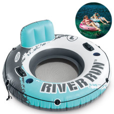 Надувной круг шезлонг Intex, River Run, серия Sports, 135 см, Бирюзовый (IP-174149)