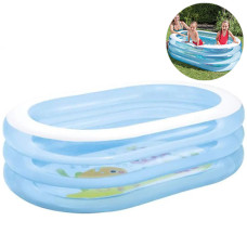 Надувной бассейн для детей Intex, прозрачный 163х107 см, 238 л (57482-INT)