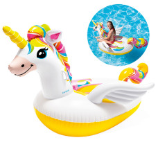 Надувная игрушка для плавания Intex 57561 с ручками, Единорог, 201х140х97 см (57561-RT)