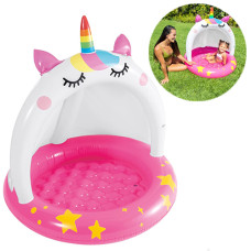 Надувной бассейн с навесом Intex для малышей, Которог 102х102 см, 45 л (58438-INT)