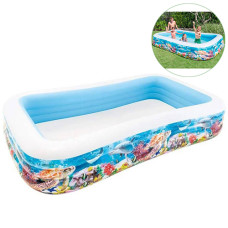Надувной бассейн для детей Intex, Рыбки 305х183 см, 999 л (58485-INT)