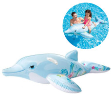 Надувная игрушка для плавания Intex 58535 D с ручками, Дельфин, 175x66 см (58535-RT)