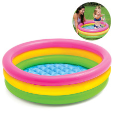 Маленький надувной бассейн Intex, Радуга 86х25 см, 68 л (58924-INT)
