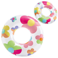 Надувной круг для плавания Intex, Цветок, 81 см, Прозрачно-белый (59259-flower-INT)