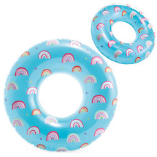 Надувной круг для плавания Intex, Радуга, 81 см, Прозрачно-голубой (59259-rainbow-INT)