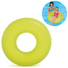 Надувной круг неоновый Intex, 91 см, Желтый (59262-yellow-INT)