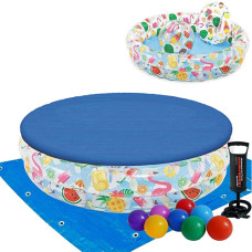 Надувной бассейн с шариками Intex 122х25 см с мячом, кругом и аксессуарами (IP-173764)