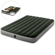 Надувной матрас для сна Intex, полуторный с велюровым покрытием, 137x191x25 см (64108-INT)