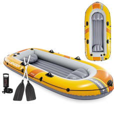 Надувная лодка с веслами Intex, Challenger 3 Set,насос в комплекте (IP-175718)