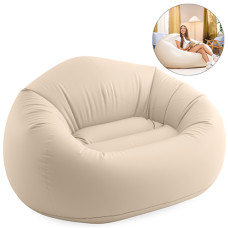 Надувное кресло мешок Intex с флоковым покрытием, 137x127x74 см (66505-INT)
