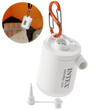 Аккумуляторный мини насос Intex с фонариком и USB кабелем, 200 л/мин (IP-175688)