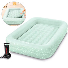 Надувная детская кровать с бортиками Intex с матрасом и насосм, 107х168x25 см (66810-INT)
