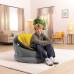 Надувное кресло ракушка Intex с флоковым покрытием, 112x109x69 см (68582-yellow-INT)