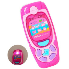 Телефон детский музыкальный Kaichi K999-72G/B P с подсветкой Розовый (K999-72G/B Pink-RT)