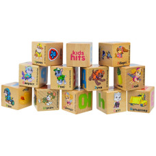 Деревянные кубики с картинками Kids Hits KH20/046 L, Paw Patrol, 12 кубиков (KH20/046-RT)