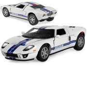 Коллекционный суперкар Kinsmart KT5092W, Ford GT 2006, инерционный, 12.5 см (KT5092W White-RT)