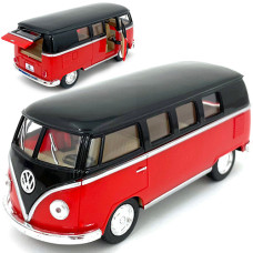 Ретро автобус игрушка Kinsmart KT5376W, Volkswagen T2 BUS, инерционный (KT5376W Red-RT)
