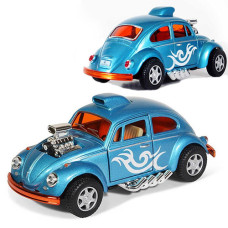 Коллекционная машинка Volkswagen Beetle Custom Dragracer Kinsmart KT5405W B Голубой, 12 см (KT5405W(Light-Blue)-RT)