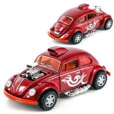 Коллекционная машинка ретро Volkswagen Beetle Custom Dragracer Kinsmart KT5405W R Красный, 12 см (KT5405W Red-RT)