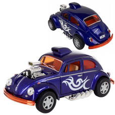 Коллекционная машинка Volkswagen Beetle Custom Dragracer Kinsmart KT5405W V Фиолетовый, 12 см (KT5405W Violet-RT)
