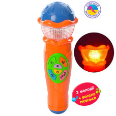 Детский микрофон игрушка Limo Toy 7043 O, на батарейках, Оранжевый (7043UA Orange-RT)