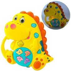 Музыкальная игрушка для малышей Limo Toy FT 0009 B Y Динозавр ДоРеМишка, Желтый (FT 0009 B Yellow-RT)