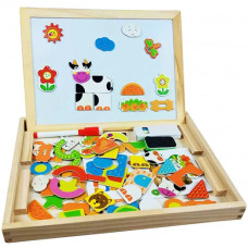 Магнитная доска для детей с фигурками Limo Toy MD 2083 L деревянный, 2 в 1 (MD 2083C-RT) Магнитная доска для детей с фигурками Limo Toy MD 2083 L деревянный, 2 в 1 (MD 2083C-RT)