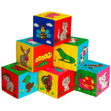 Мягкие кубики для малышей Macik MC 090601-10 C Животные, 6 штук (MC 090601-10-RT)