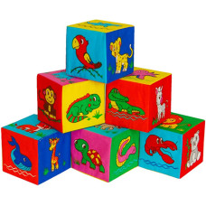 Мягкие кубики для малышей Macik MC 090601-11 C Животные, 6 штук (MC 090601-11-RT)
