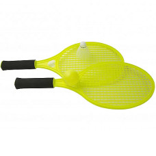 Детские ракетки для большого тенниса Maxlend M 5675 Y с мячиком и воланом, Желтый (M 5675 Yellow-RT)