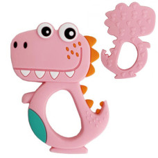 Силиконовый прорезыватель для зубов Megazayka MGZ-0415 P, Дино (MGZ-0415 Pink-RT)