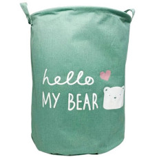 Корзина для игрушек тканевая Megazayka MGZ-1004 G Hello my bear (MGZ-1004 Green-RT)