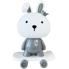 Ночник детский от сети Mega Zayka MGZ-1407 G Зайчик на скейте (MGZ-1407 Grey-RT)