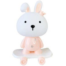 Ночник детский от сети Mega Zayka MGZ-1407 P Зайчик на скейте (MGZ-1407 Pink-RT)