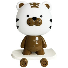 Детский ночник на аккумуляторе Mega Zayka MGZ-1408 B Тигр на скейте (MGZ-1408 Brown-RT)