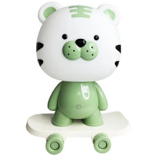 Детский ночник на аккумуляторе Mega Zayka MGZ-1408 G Тигр на скейте (MGZ-1408 Green-RT)