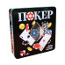 Настольная игра Покер на 100 фишек Metr+ 3896A B в металлической коробке (3896A-RT)