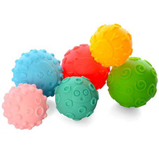 Тактильные мячики для малышей Metr+ HE0256 R в наборе 6 шт. (HE0256-RT)