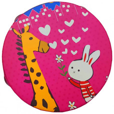 Бубен детский деревянный Metr+ MD 0367-6 L, Кролик и жираф, диаметр 15 см (MD 0367-6-RT)