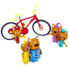 Игровой набор с фигурками Metr+ N73, Три кота, с велосипедом (N73-RT)