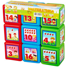 Кубики с цифрами для детей MToys 09051, Математика, 9 шт. (09051-RT)