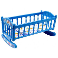 Кроватка для куклы MToys S0013, пластиковая колыбель, 19х20х37 см (S0013 Blue-RT)